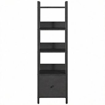 5 tier Bookshelf with Drawer Storage Organizer