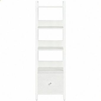 5 tier Bookshelf with Drawer Storage Organizer
