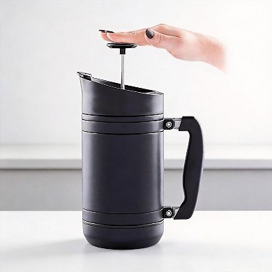 32 Fl.oz Double Wall Insulated Coffee Press with Bru-stop Spill-proof Lid