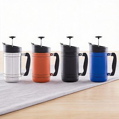 32 Fl.oz Double Wall Insulated Coffee Press with Bru-stop Spill-proof Lid