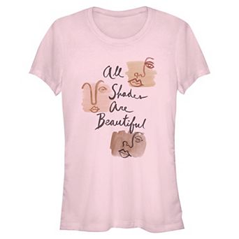 Juniors' SO® All Shades Are Beautiful Short Sleeve Fitted Tee