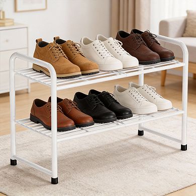 Stackable 2-Tier Shoe Rack