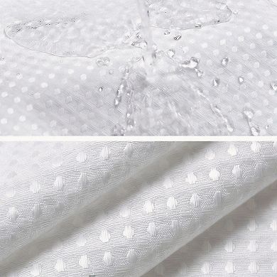 Waffle Weave Extra Long Shower Curtain Heavy Duty Hotel Cloth 12hooks