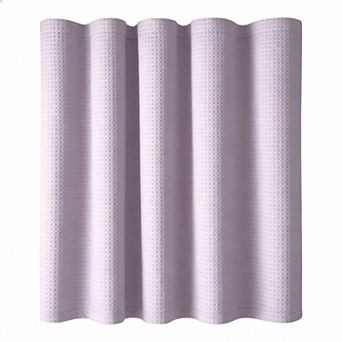 Waffle Weave Extra Long Shower Curtain Heavy Duty Hotel Cloth 12hooks