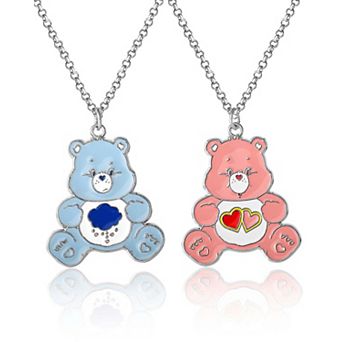 Care Bears BFF Necklace for 2 Grumpy Bear Love a Lot Bear Officially Licensed
