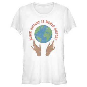 Juniors' SO® Black History Is World History Graphic Tee