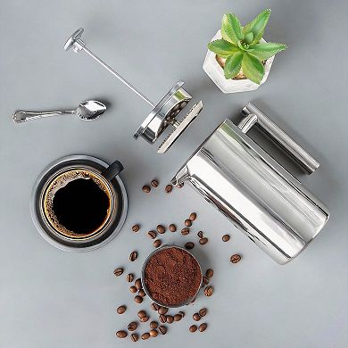 27 Oz 800 Ml Stainless Steel French Press Double Wall Insulated Coffee Tea Brewer