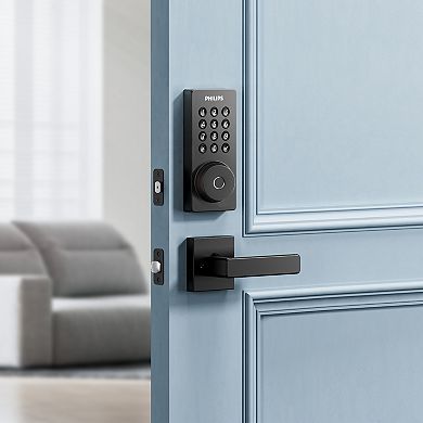 Philips Smart Wi-Fi Door Lock with Push Button Lighted Keypad and Lever Set