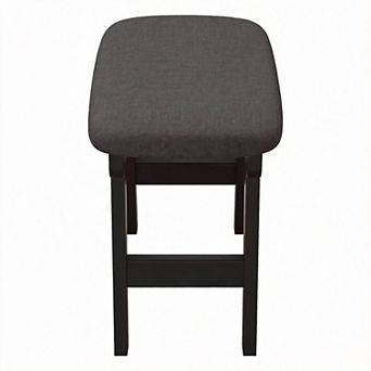 Compact Ottoman Wood Leg Footrest Multi-Use Seat