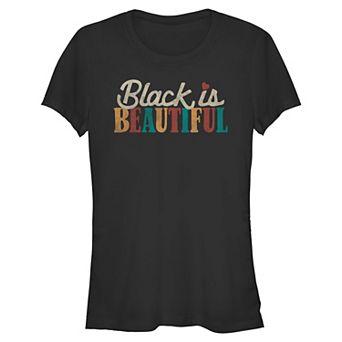 Juniors' SO® Black Is Beautiful Short Sleeve Crew Tee