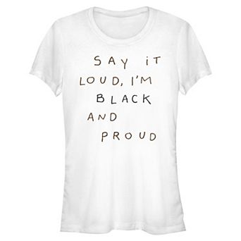 Juniors' I Am Black & Proud Short Sleeve Crew Tee