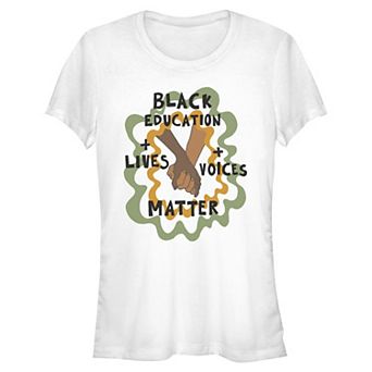 Juniors' Black Education Matters Graphic Tee