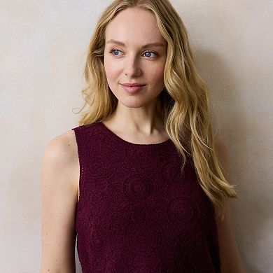 Women's LC Lauren Conrad Crochet Sweater Tank Top