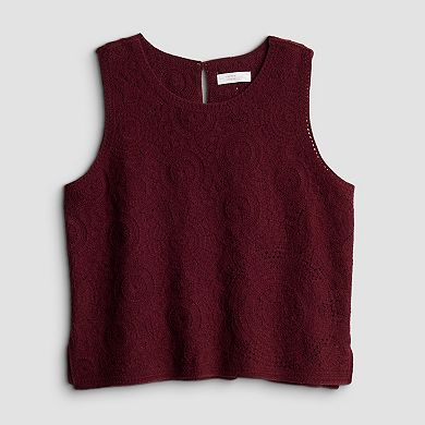 Women's LC Lauren Conrad Crochet Sweater Tank Top