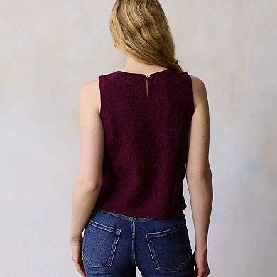 Women's LC Lauren Conrad Crochet Sweater Tank Top