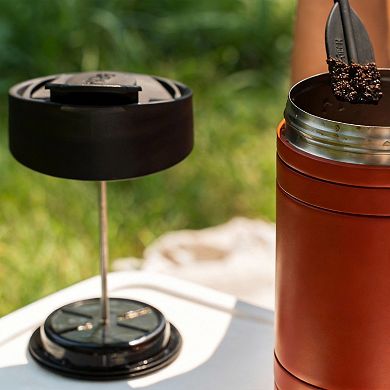 48 Fl.oz Coffee Press Double Wall Stainless Bru-stop Spill Lid