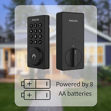 Philips Smart Wi-Fi Door Lock with Push Button Lighted Keypad and Handle Set