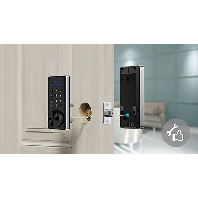 Philips Electronic Deadbolt with Lighted Keypad Touchscreen and KEY access