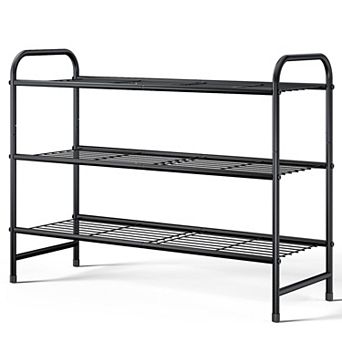 Shoe Rack Stainless Steel Organizer Sturdy Free Standing 3 tier