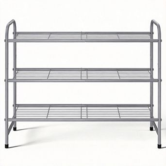 Shoe Rack Stainless Steel Organizer Sturdy Free Standing 3 tier