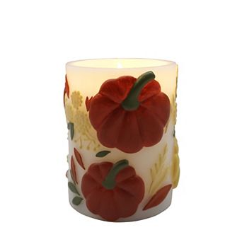 Celebrate Together™ Fall Tall Pumpkin LED Pillar Candle