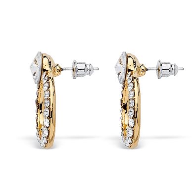 PalmBeach Jewelry 2.72 Cttw. Pave Crystal and Simulated Emerald Goldtone Leopard 3-Piece Set