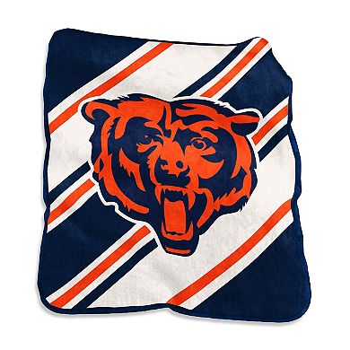 Logo Brands Chicago Bears 50" x 60" Raschel Stripe Throw Blanket