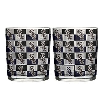 Logo Brands Chicago White Sox Two-Pack 12oz. Gridiron Stained Rocks Glass Set