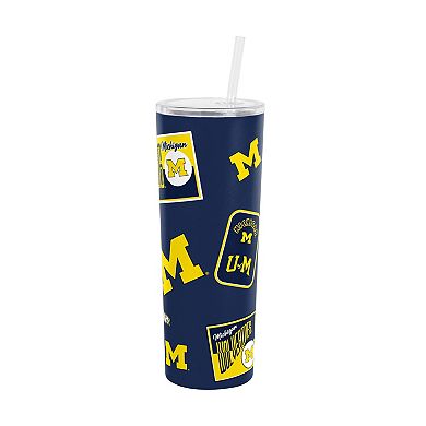 Logo Brands Michigan Wolverines 30oz Dreamweave Straw Tumbler