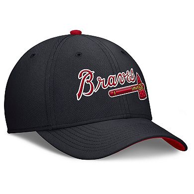 Men's Nike Navy Atlanta Braves Primetime Rise Dri-FIT Flex Hat