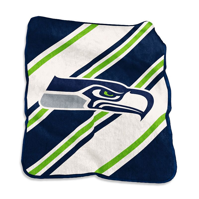 "Logo Brands Seattle Seahawks 50"" x 60"" Raschel Stripe Throw Blanket", Team