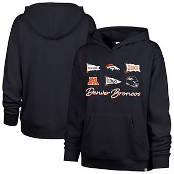 Women's '47 Navy Denver Broncos Bow & Banners Naomi Hoodie