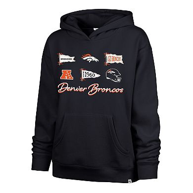 Women's '47 Navy Denver Broncos Bow & Banners Naomi Hoodie