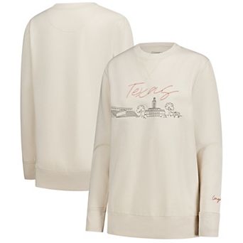 Women's Natural Texas Longhorns Campus Vintage Wash Fleece Sweatshirt