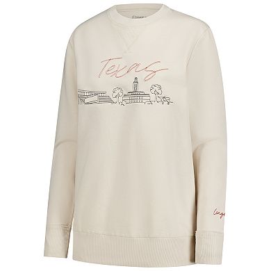 Women's Natural Texas Longhorns Campus Vintage Wash Fleece Sweatshirt