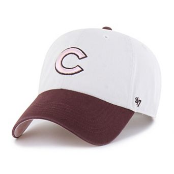 Unisex '47 Stone/Burgundy Chicago Cubs Love Letter Clean Up Adjustable Hat