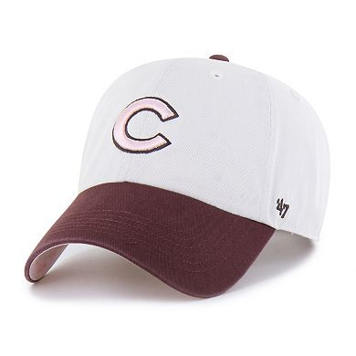 Unisex '47 Stone/Burgundy Chicago Cubs Love Letter Clean Up Adjustable Hat