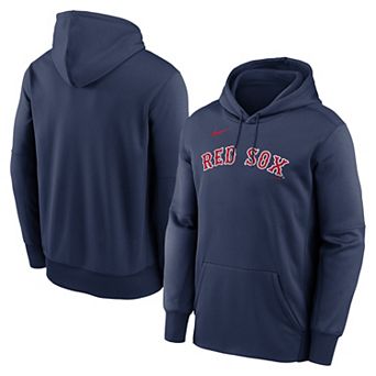 Men's Nike Navy Boston Red Sox Primary Wordmark Therma Hoodie