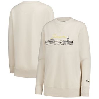 Women's Natural Iowa Hawkeyes Campus Vintage Wash Fleece Sweatshirt