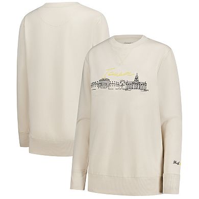 Women's Natural Iowa Hawkeyes Campus Vintage Wash Fleece Sweatshirt