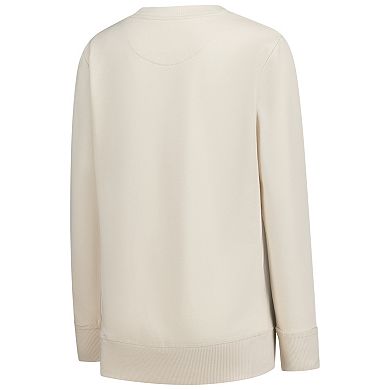 Women's Natural Arkansas Razorbacks Campus Vintage Wash Fleece Sweatshirt