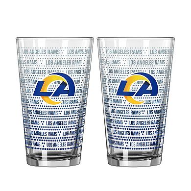 Logo Brands Los Angeles Rams Two-Pack Chant Fade 16oz. Pint Glass Set