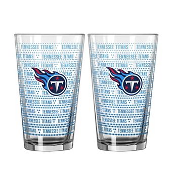 Logo Brands Tennessee Titans Two-Pack Chant Fade 16oz. Pint Glass Set