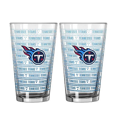 Logo Brands Tennessee Titans Two-Pack Chant Fade 16oz. Pint Glass Set