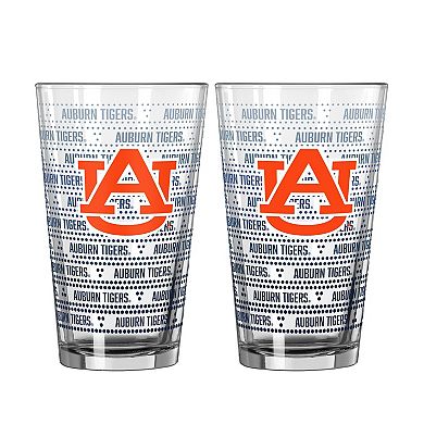 Logo Brands Auburn Tigers Two-Pack Chant Fade 16oz. Pint Glass Set