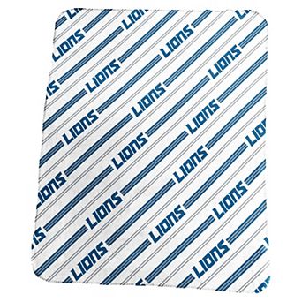 Logo Brands Detroit Lions 50" x 60" Classic Vertical Stripe Fleece Throw Blanket