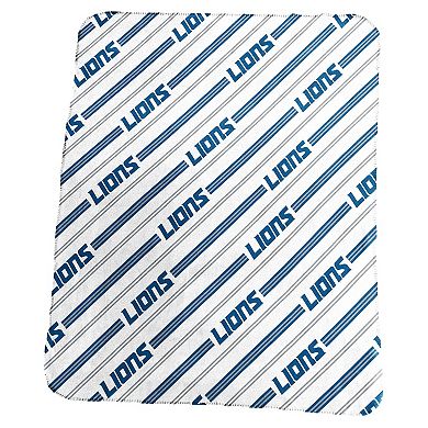 "Logo Brands Detroit Lions 50"" x 60"" Classic Vertical Stripe Fleece Throw Blanket"