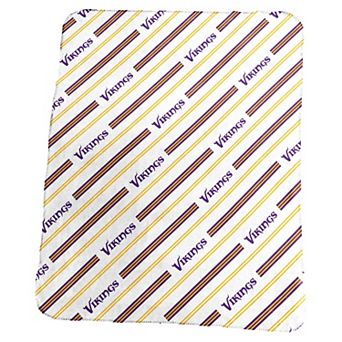 Logo Brands Minnesota Vikings 50" x 60" Classic Vertical Stripe Fleece Throw Blanket