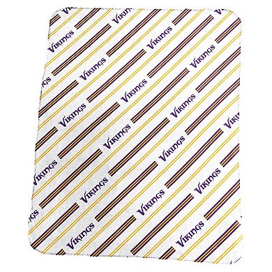 Logo Brands Minnesota Vikings 50" x 60" Classic Vertical Stripe Fleece Throw Blanket