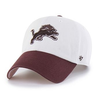 Unisex '47 Stone/Burgundy Detroit Lions Love Letter Clean Up Adjustable Hat